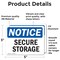 Signmission Secure Storage, 5 in W x Rectangle, Vinyl Decal OS-2PACK-NS-D-35-L-18267 - alternate 5